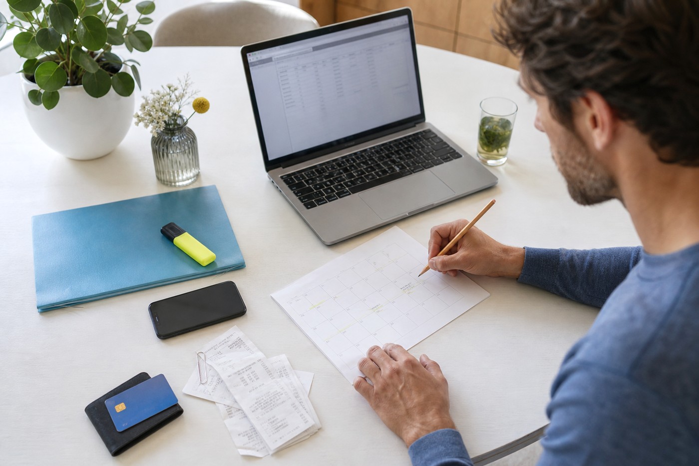 Digitale werkplek met notities over software en werkprocessen